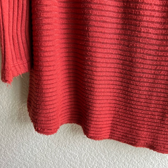 Free People love split back ribbed long sleeve pullover medium - Picture 7 of 9